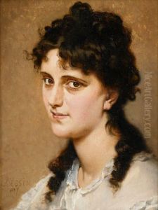 The Smiling Girl by Charles Alexandre Coessin de la Fosse