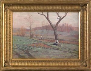 Landscape With Figures Gardening by William Anderson Coffin