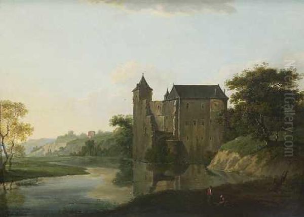 Flusslandschaft Mit Einer Burg - view 1