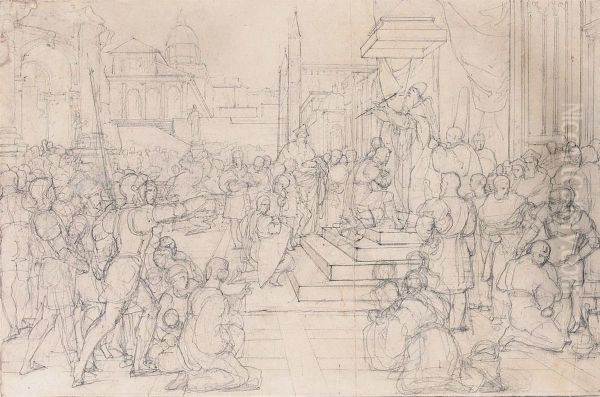 Pope Eugenius Iii Blessing The Arms - view 1