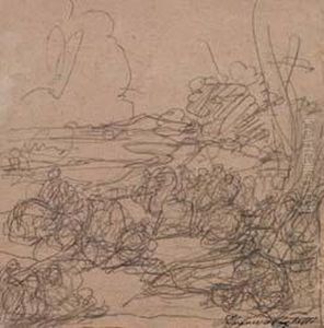 Studio Di Battaglia by Francesco Coghetti