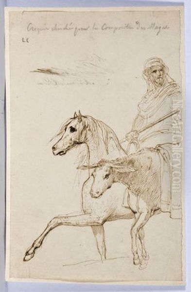 Cavalier Maure Et Son Ane - view 1