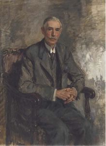 Portrait Of Alfred Pitman Esq., Seated Three-quarter-length, In A Grey Suit