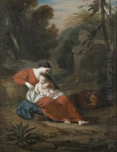 Flucht Nach Agypten. by Jean Jacques Franc. Coindet
