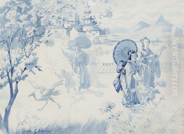 Sem Titulo - Paisagem Com Figuras Orientais - view 1