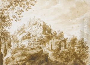 Roman Landscape Capriccio by Johannes Colaert