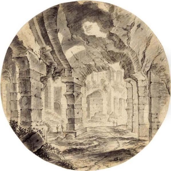 Study Of The Colosseum In Rome - view 1