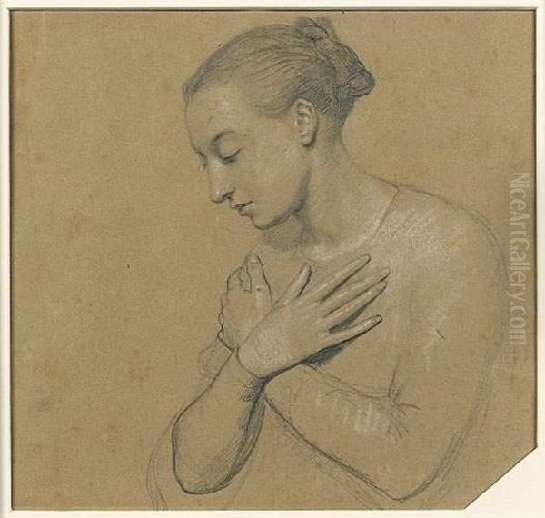 Jeune Fille, Les Mains Croisees - view 1