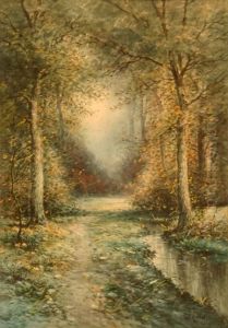 Stream Through A Forest Landscape by George Ernest Colby