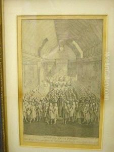 Engraver A View Of The House Of Commons; A View Of The House Of Peers A by Alfred Benjamin Cole
