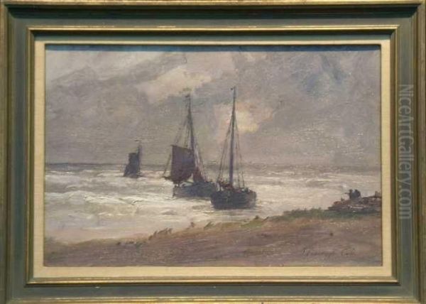 Dutch Shipping Off The Coast - view 1