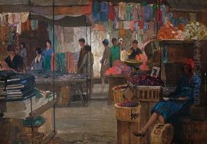 Berwick Street Market, Soho by Rex Vicat Cole