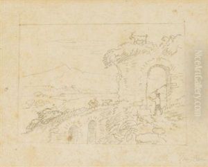Sketch For "the Arch Of Nero" by Thomas Cole