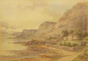 Coastal Scene With Cottages by A. Coleman