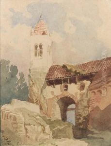 Paesaggio Con Chiesa Romanica by Charles Coleman