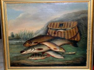 Mixed Catch Of Fish On Bank