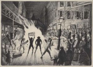 Election Night Bonfire by Glenn O Coleman