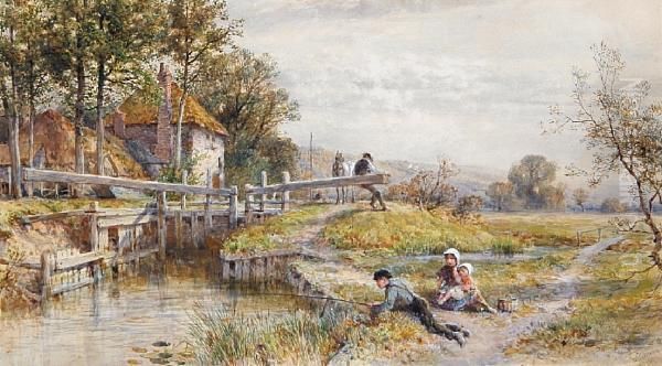 Fishing By The Lock - view 1