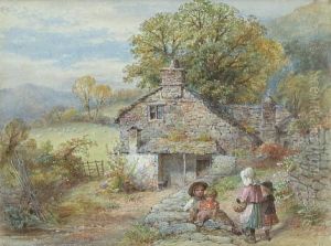 Children By A Cottage