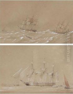 H.m.s Phaeton At Lisbon, 1851; 'well Done Phaeton'