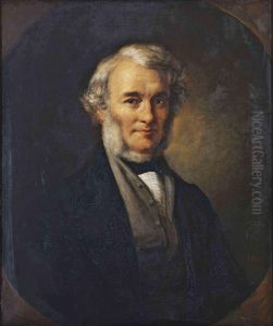 Portrait Of Richard Cobden, M.p. (1804-1865), Half-length, In A Black Coat And A Grey Waistcoat by Alexandre-Marie Colin