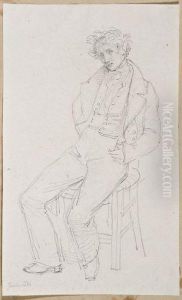 Homme Assis Sur Une Chaise by Alexandre-Marie Colin