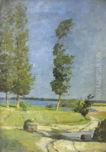 Lavandiere Au Bord De L'eau by Gustave Colin