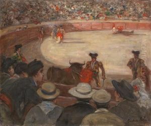 Scene De Corrida by Gustave Colin