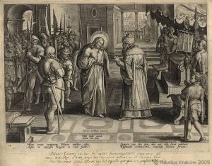 Chrystus Przed Poncjuszem Pilatem by Adriaen Collaert