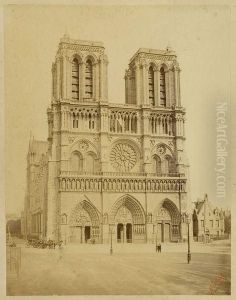 Notre-dame De Paris - Eglise by Auguste Hippolyte Collard