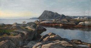 Kystlandskap Med Robat 1884 1884 by Fredrik Collett