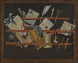 A Trompe L'oeil Still-life by Edwart Collier