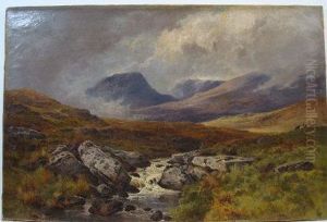 Scottish Highland Scene With A Stream by Arthur Bevan Collier