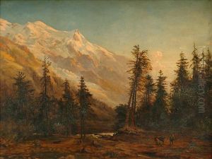 Manner Of Sir Robert Porrett Collier Sunset, Chamonix by Robert Porrett Collier