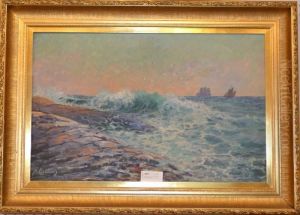 Marin Med Fartyg by Alfred Collin