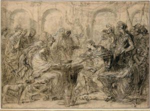 The Betrothal Of Alexander And Roxana by Hyacinthe Collin de Vermont