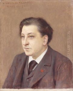 Portrait De Francois Coppee by Louis-Joseph-Raphael Collin