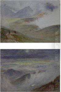 Sunset In The Mountains
Figures On A Mountain Pass by William Collingwood Smith