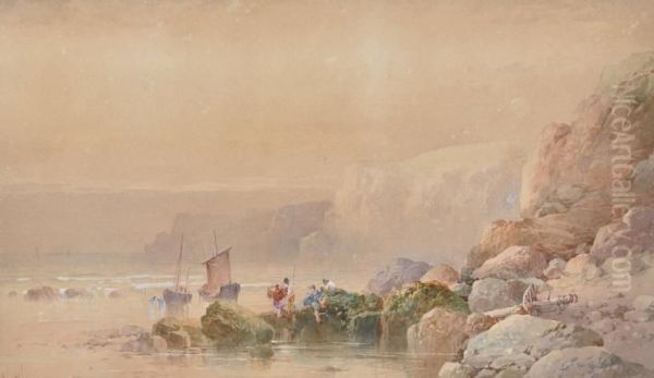 Watercolour, 
Coastal Scene - view 1