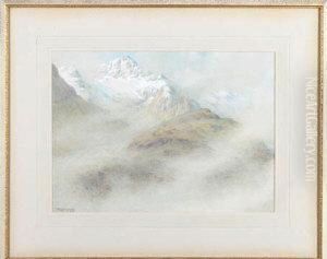 Great How Crags, Coniston, Winter Sunset by William Collingwood Smith