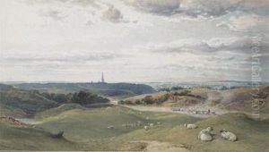 Distant View Of Salisbury From The East, Possibly Box Hill
