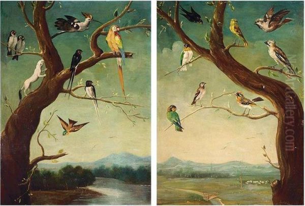 Two Assemblies Of Exotic Fowl - view 1