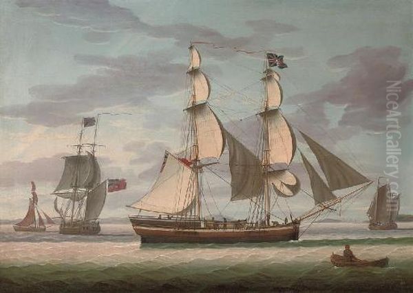 A Merchant Brig In Two Positions On The Solway Firth - view 1