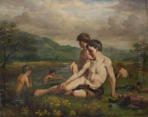 Boys Bathing by Hugh Collins