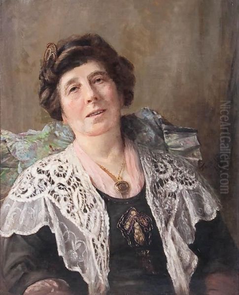 Portrait Of A Woman With Lace Collar - view 1