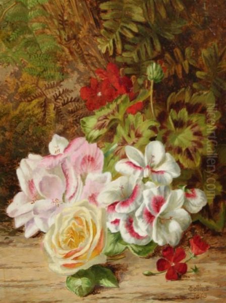 Still Life Of Flowers And Ferns - view 1