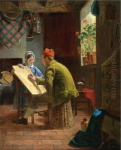 The Writing Lesson by James Collinson
