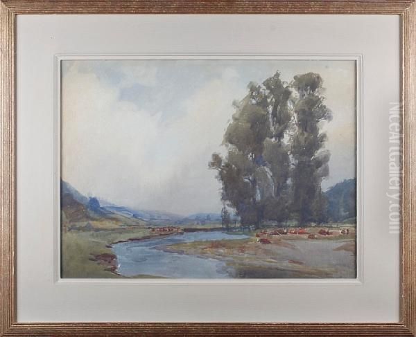 Cattle By The River - view 1