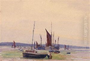 Fischerboote by Alfred James Collister