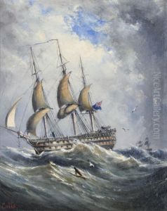 Man Of War At Sea